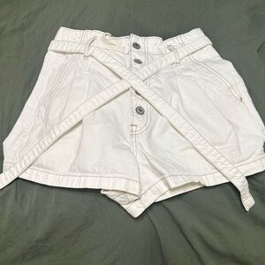 Abercrombie and Fitch White Jean Shorts